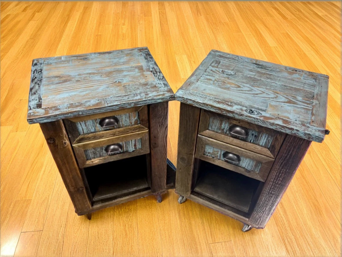 Reclaimed Wood Nightstand | Rustic Trim Nightstand
