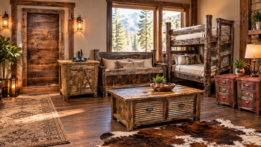 vacation rental furniture options reclaimed barnwood