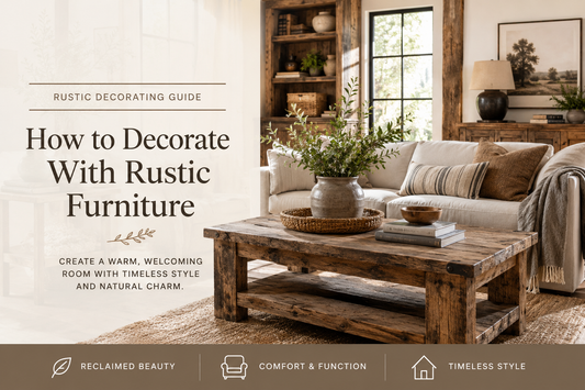 how to decorate with rustic reclaimed furniture.
