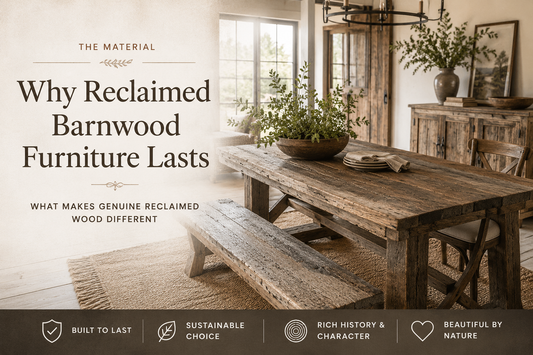 Why reclaimed barnwood furniture lasts.