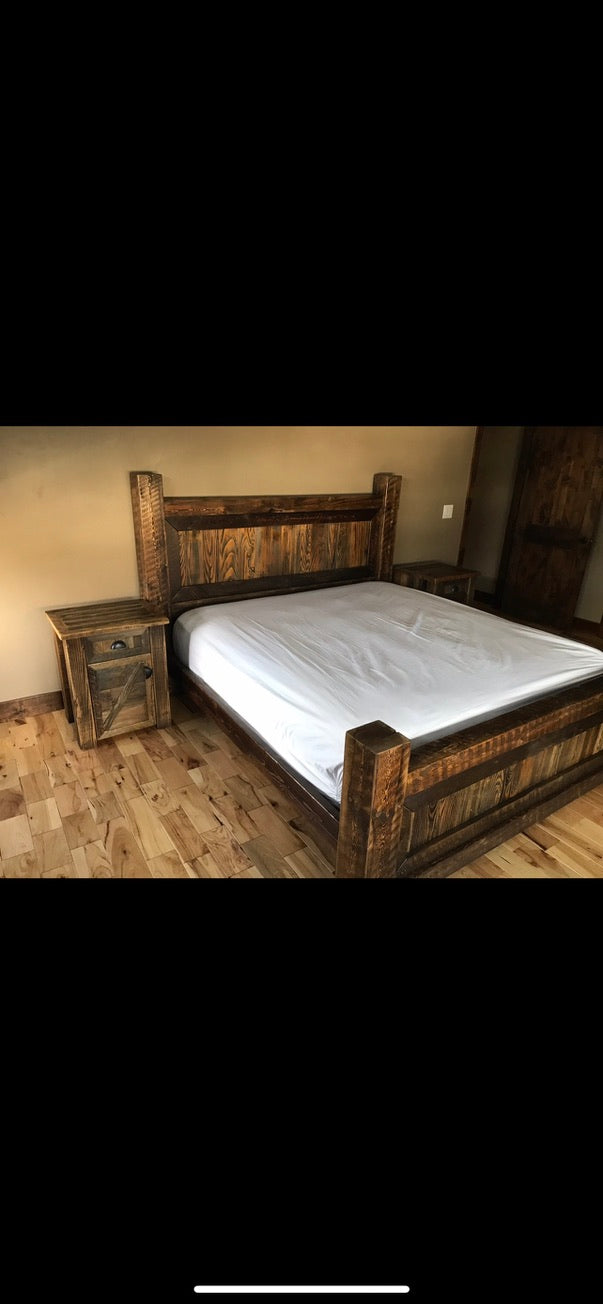 Rustic Trim Bed | Reclaimed Wood Bed