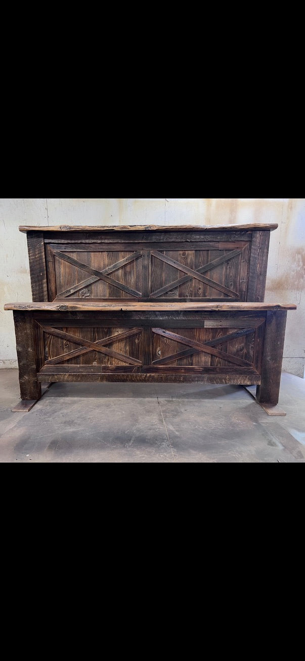 Rustic Trim Bed | Reclaimed Wood Bed