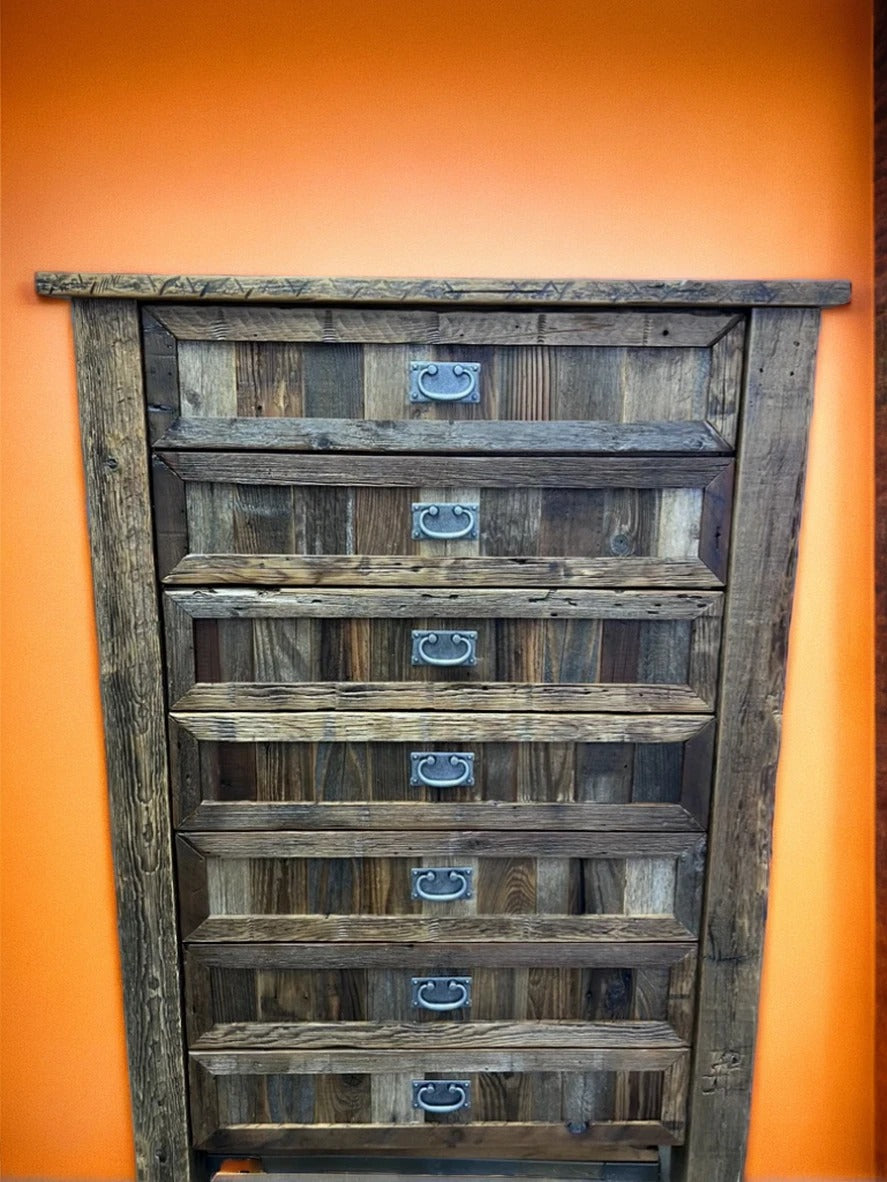 Rustic Trim Chest | Reclaimed Wood Dresser