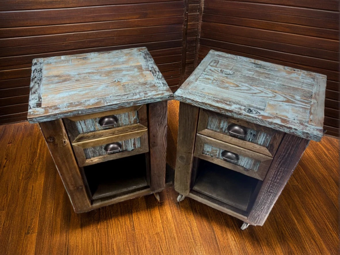 Reclaimed Wood Nightstand | Rustic Trim Nightstand