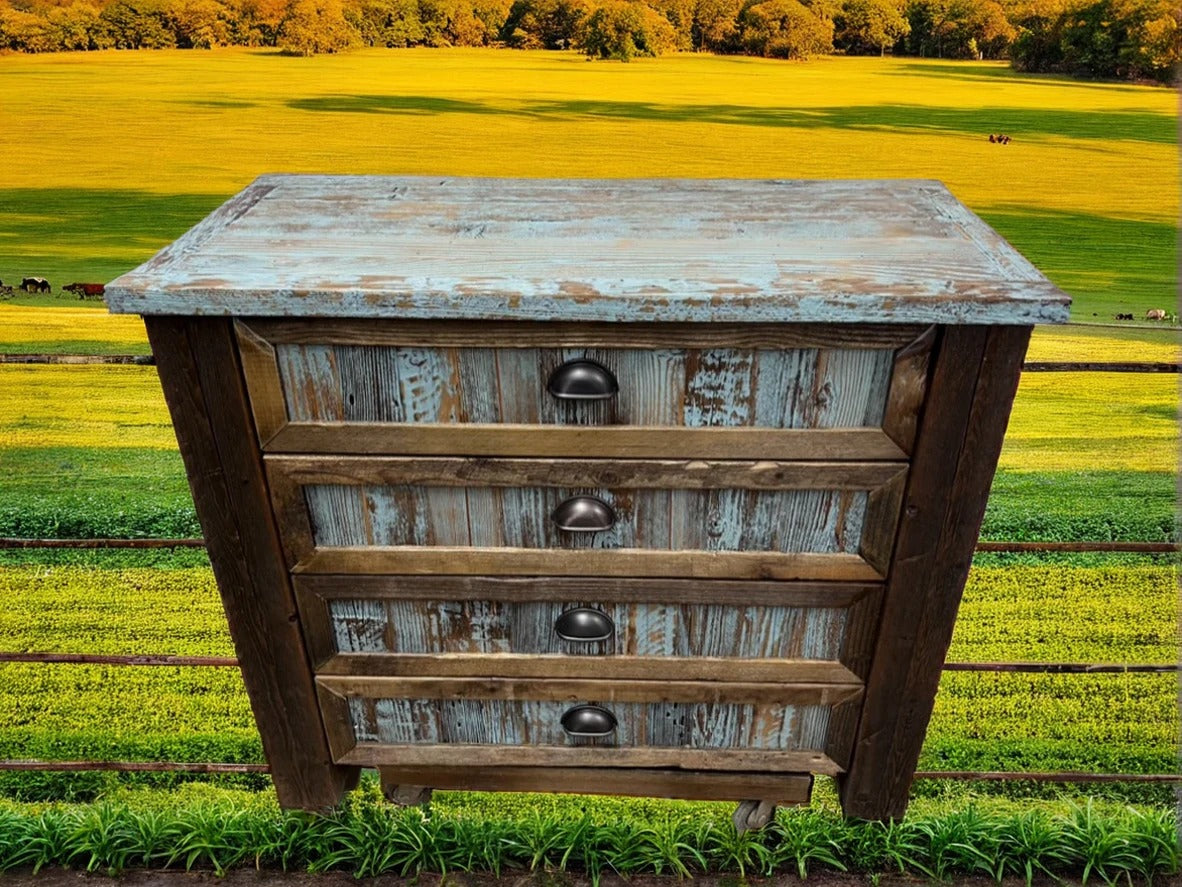 Rustic Trim Chest | Reclaimed Wood Dresser