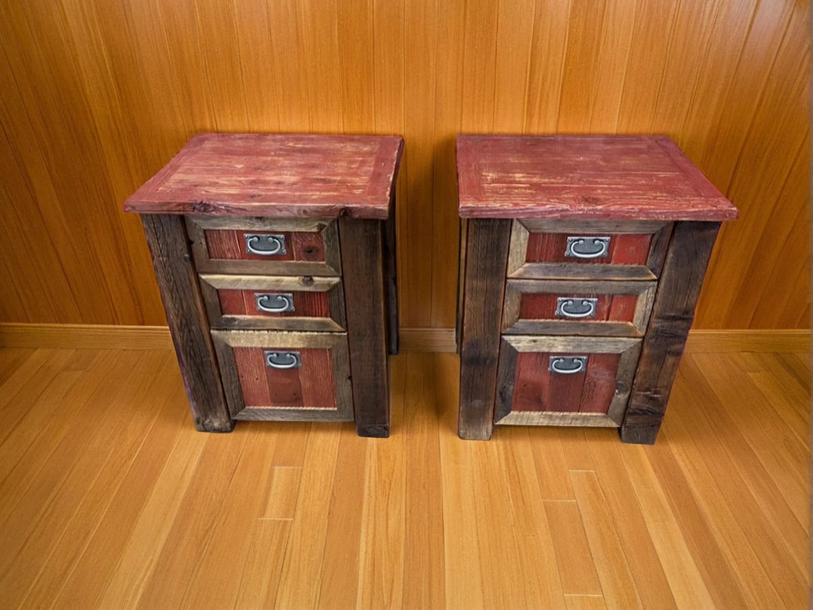 Reclaimed Wood Nightstand | Rustic Trim Nightstand