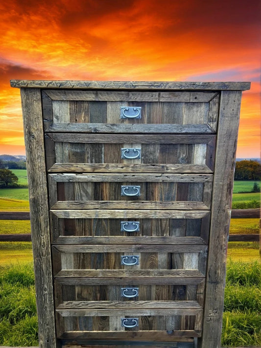 Rustic Trim Chest | Reclaimed Wood Dresser