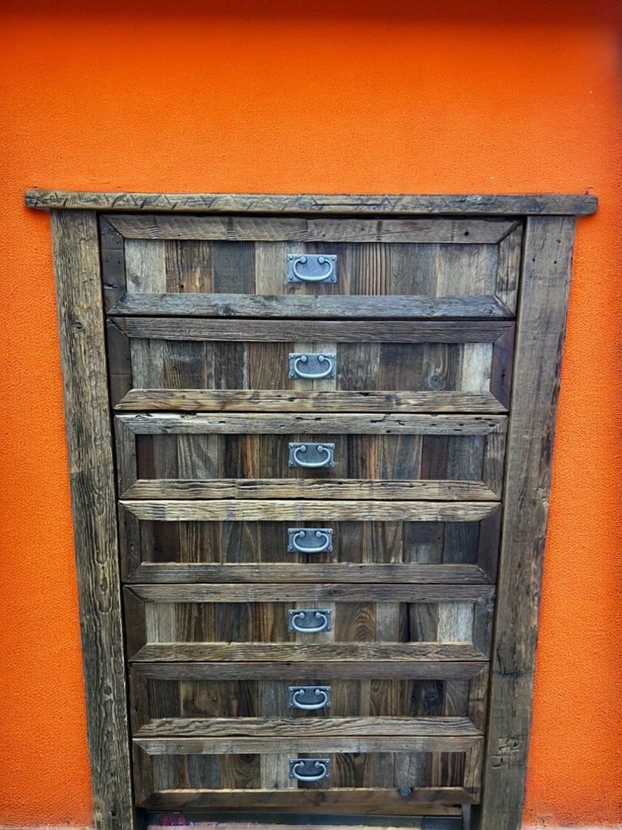 Rustic Trim Chest | Reclaimed Wood Dresser