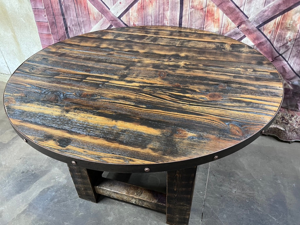 Trestle Base Tables With Rustic Barnwood | Reclaimed wood Tables Any Shape or Design