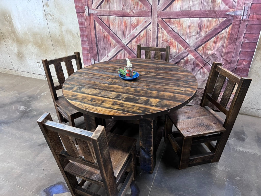 Trestle Base Tables With Rustic Barnwood | Reclaimed wood Tables Any Shape or Design