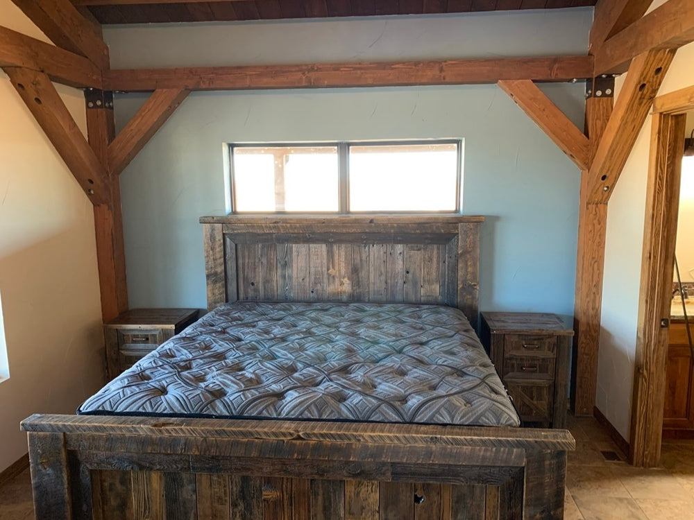 Rustic trim bed built near Fort Morgan Colorado