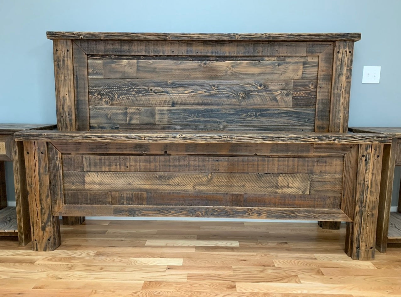 Rustic Trim Bed | Reclaimed Wood Bed