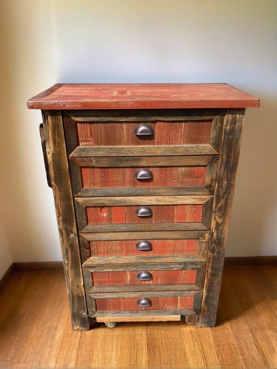 Rustic Trim Chest | Reclaimed Wood Dresser