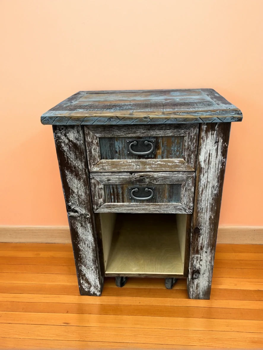 Reclaimed Wood Nightstand | Rustic Trim Nightstand