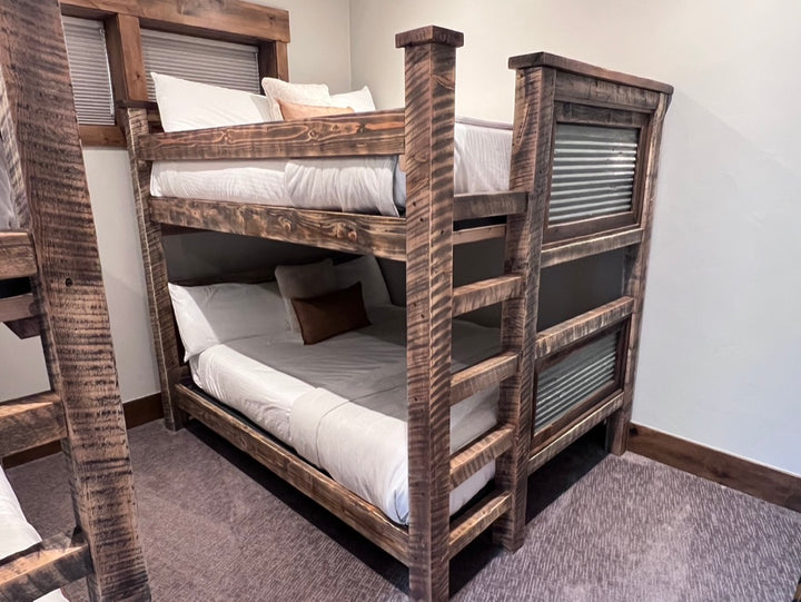 Rustic Barnwood Bunk Beds | Custom Reclaimed Wood Bunk Beds